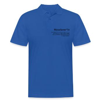 Moselaner*in - Eine Definition - Männer Poloshirt - Royalblau - Vorne - Kai (181cm)