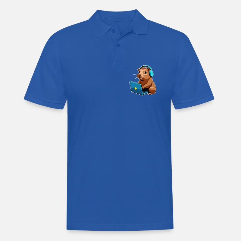 Capybara Programmierer Coder Computer - Männer Poloshirt - Royalblau