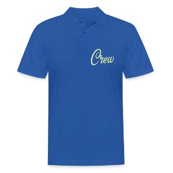 Crew Script Pastellgrün - Männer Poloshirt - Royalblau - Vorne - Kai (181cm)