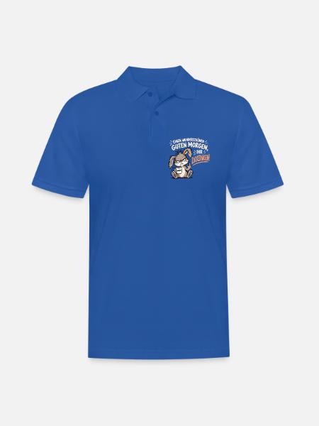 Morgenmuffel Hase - Männer Poloshirt - Royalblau
