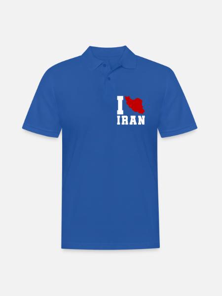 I Love Iran - Männer Poloshirt - Royalblau