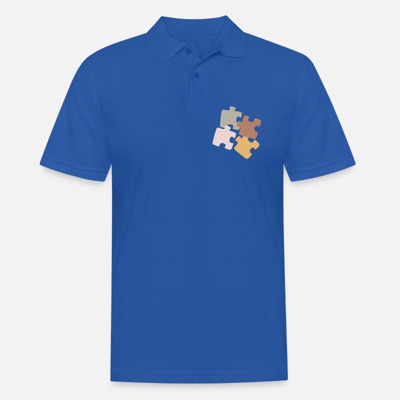 Puzzle Patchwork Vielfalt - Männer Poloshirt - Royalblau
