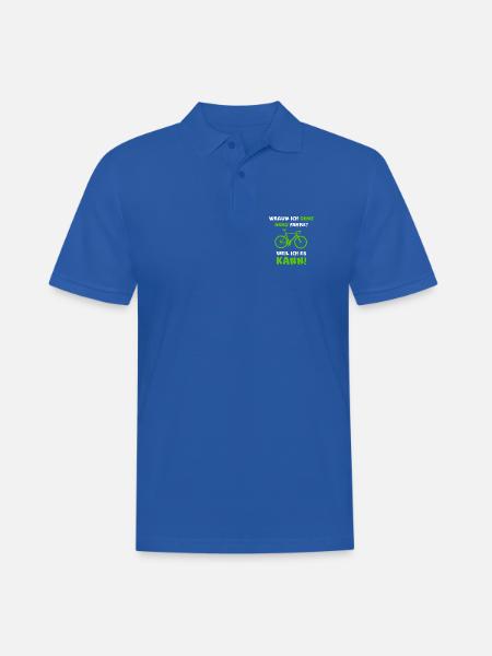 Gravel Bike Rennrad OHNE MOTOR Spruch Anti E-Bike - Männer Poloshirt - Royalblau