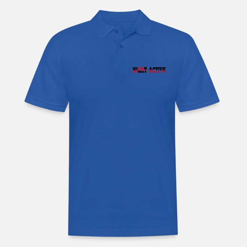 NIGHT ACTIVE T-Shirt Pullover Sweatshirt - Männer Poloshirt - Royalblau