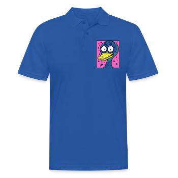 Interactive Colors Anxious Duck - Men's Polo Shirt - royal blue - Front - Kai (181cm)