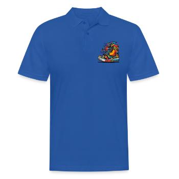 Sneaker d’amour Graffiti - Polo Homme - bleu royal - Devant - Kai (181cm)