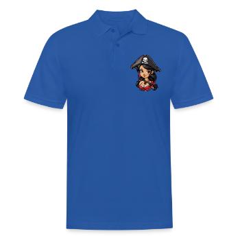 Mignonne Anime Pirate Girl - Polo Homme - bleu royal - Devant - Kai (181cm)