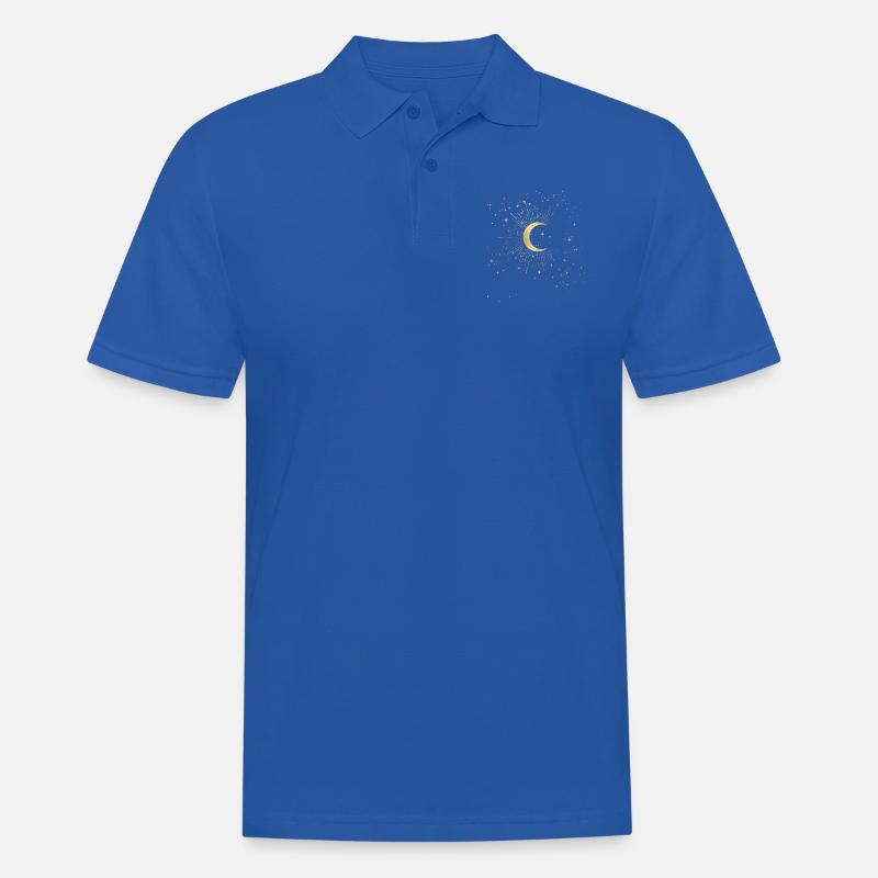 Mond mit Sternenhimmel Geschenk - Männer Poloshirt - Royalblau