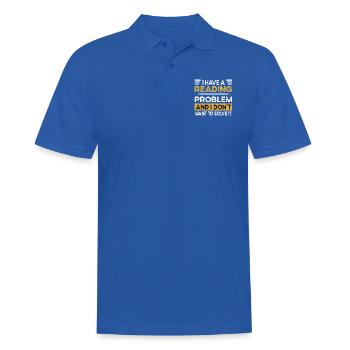 Reading is my hobby - Men's Polo Shirt - royal blue - Front - Kai (181cm)