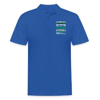 Journalist Bescheiden - Lustiger Spruch - Männer Poloshirt - Royalblau - Vorne - Kai (181cm)