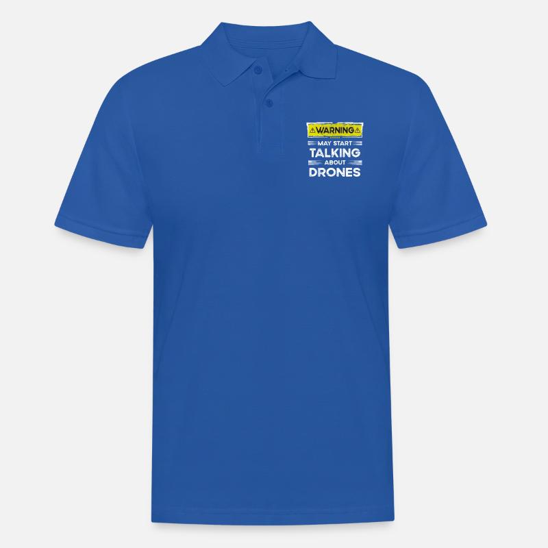 Talking about Drones funny - Männer Poloshirt - Royalblau