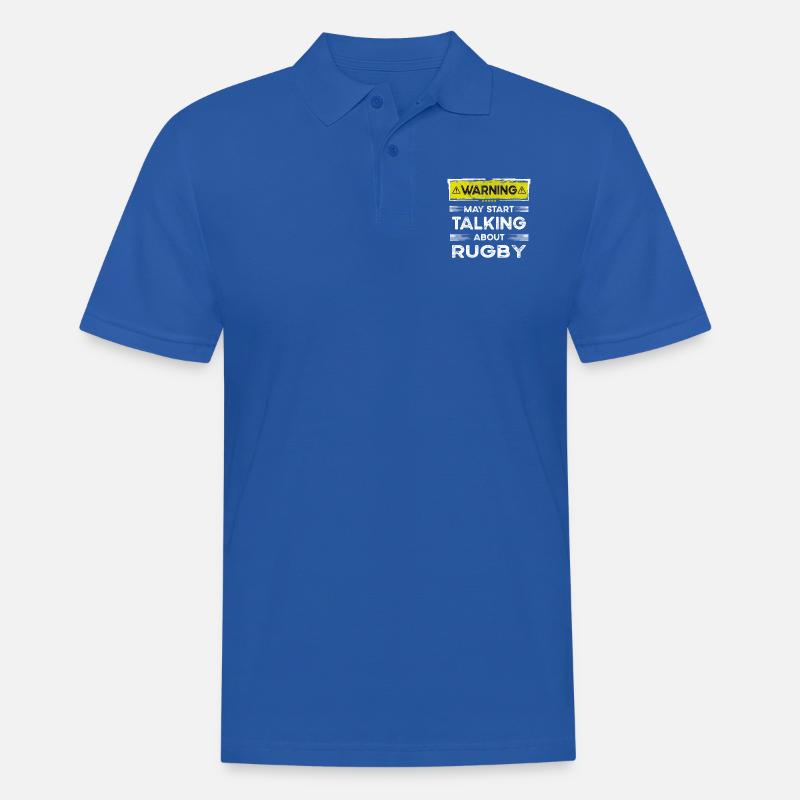 Talking about Rugby funny - Männer Poloshirt - Royalblau