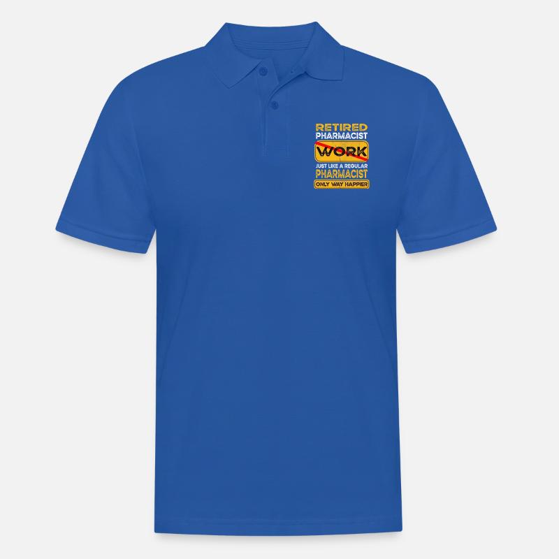 Retirement pharmacist only happier Retired - Männer Poloshirt - Royalblau