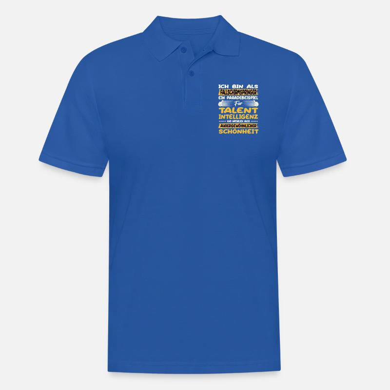 Fallschirmspringer ein Paradebeispiel - Männer Poloshirt - Royalblau