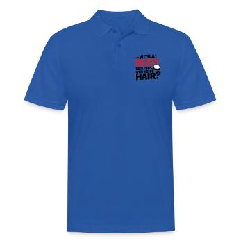 Bald men dad With a body like this who needs hair - Männer Poloshirt - Royalblau - Vorne - Kai (181cm)