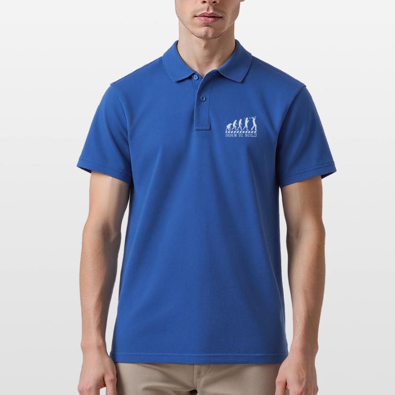 Evolution construction worker gift construction job work Men's Polo Shirt