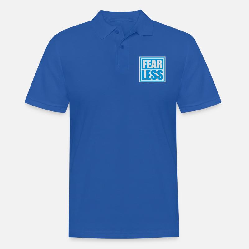 fearless Text Zitat Design - Männer Poloshirt - Royalblau