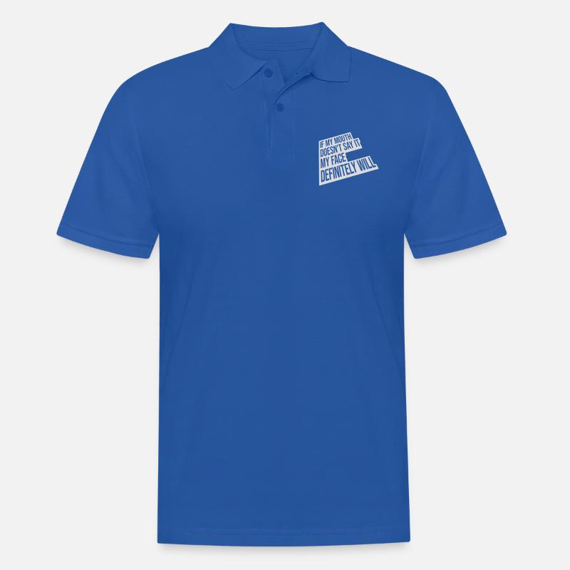 my face definitely will - Männer Poloshirt - Royalblau