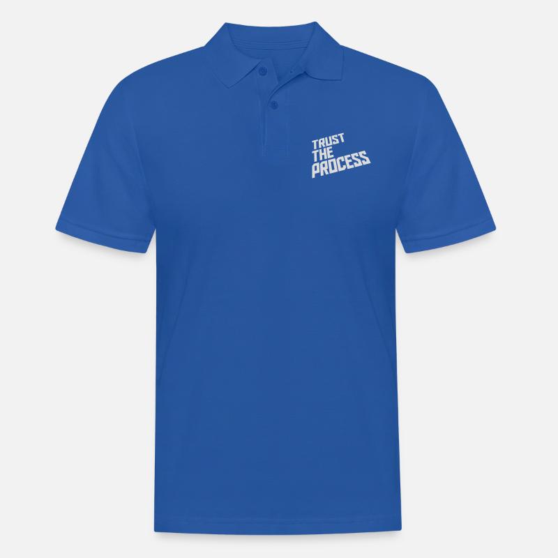 trust the process Zitat - Männer Poloshirt - Royalblau