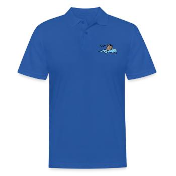 Bär an der See - Männer Poloshirt - Royalblau - Vorne - Kai (181cm)