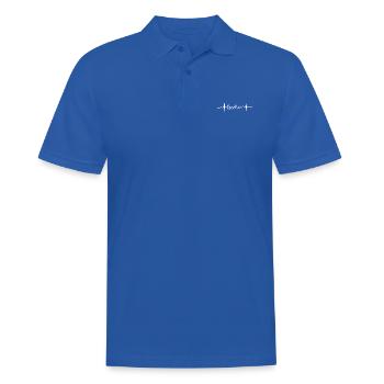 Coeur de battement ECG professeur Teacher école cadeau - Polo Homme - bleu royal - Devant - Kai (181cm)
