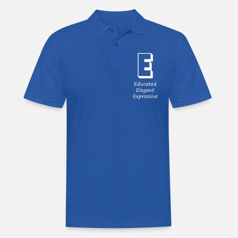 Buchstabe & Zeichen (E) - Männer Poloshirt - Royalblau