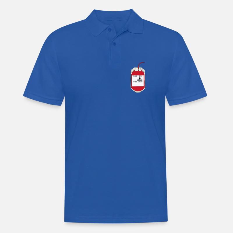 B Positiver Blutbeutel - Männer Poloshirt - Royalblau