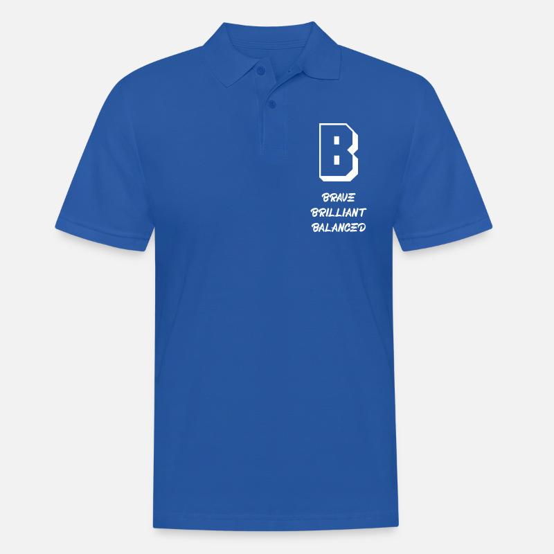 Buchstabe & Zeichen (B) - Männer Poloshirt - Royalblau
