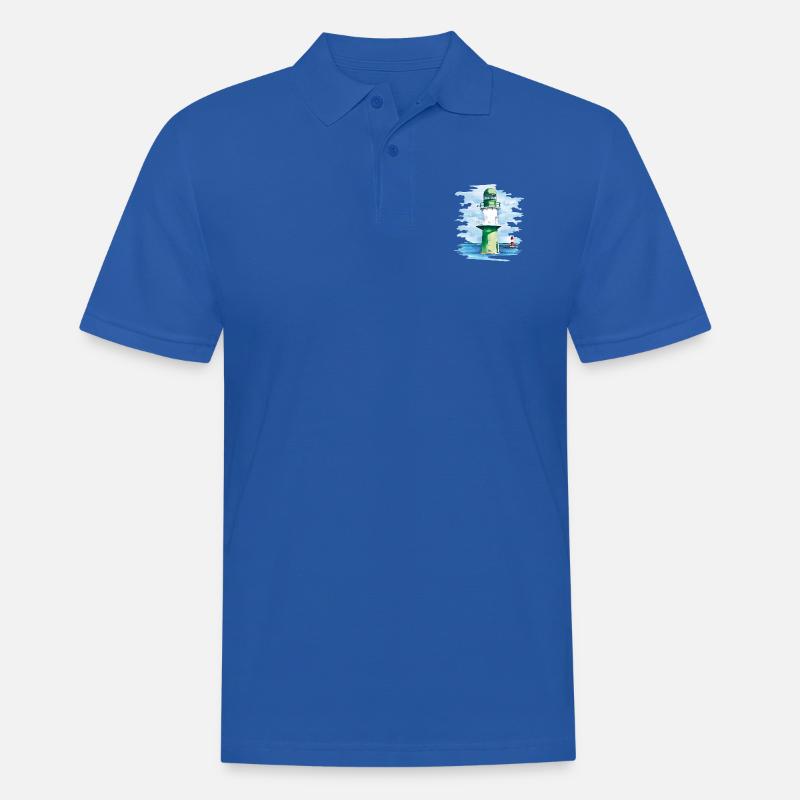 Warnemünde Leuchtturm - Männer Poloshirt - Royalblau