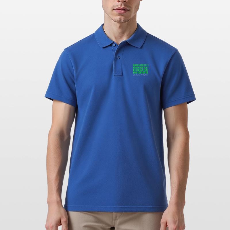 Funny Computer Binary Code Programmer Developer Men's Polo Shirt