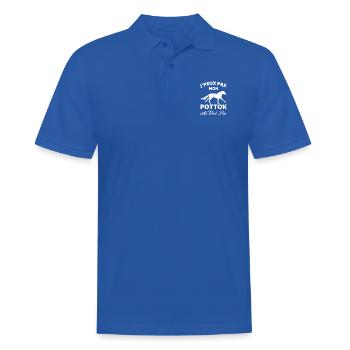 Cheval pottok 1 - Polo Homme - bleu royal - Devant - Kai (181cm)