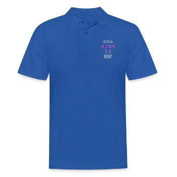 Je t'aime à la folie - Polo Homme - bleu royal - Devant - Kai (181cm)