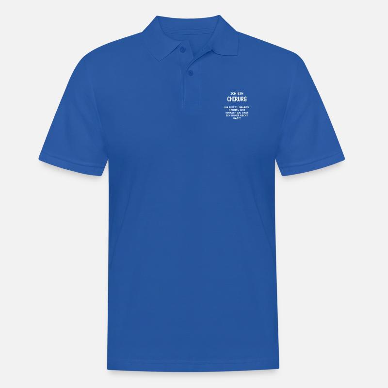 CHIRURG - Männer Poloshirt - Royalblau