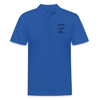 Jeder fängt mal klein an - Männer Poloshirt - Royalblau - Vorne - Kai (181cm)