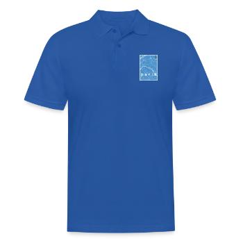 Paris hipster city map blue - Men's Polo Shirt - royal blue - Front - Kai (181cm)