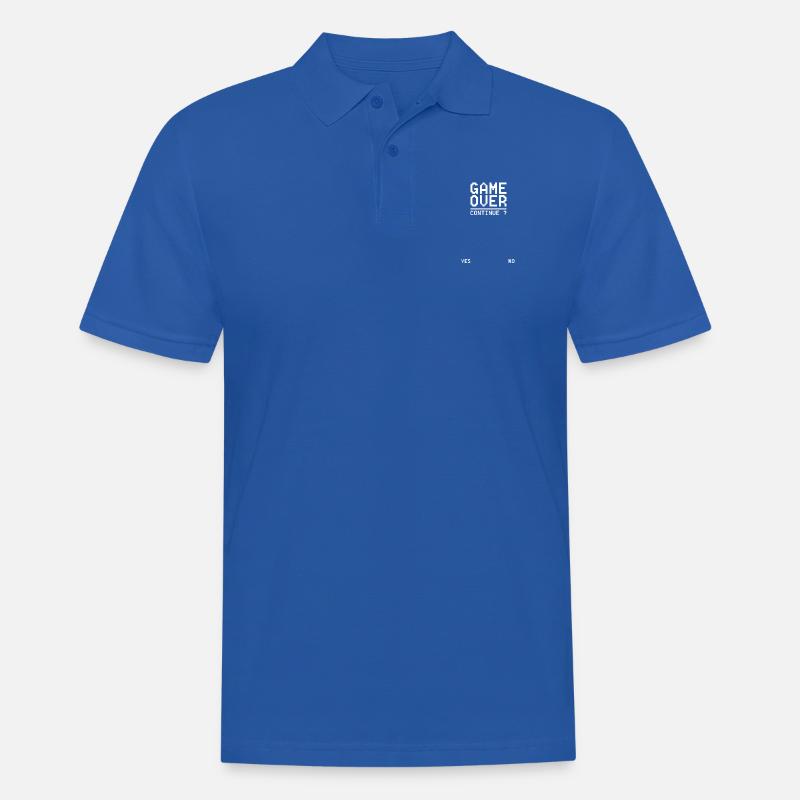 GAME OVER Continue W - Männer Poloshirt - Royalblau