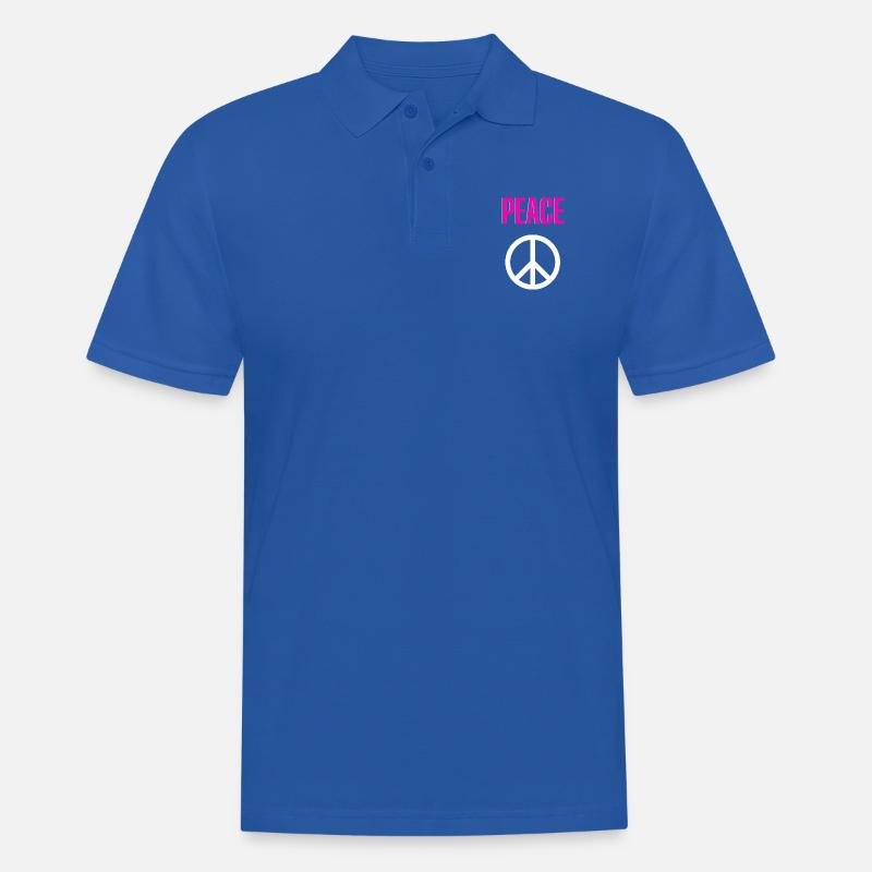Peace - Delay - Front only - Männer Poloshirt - Royalblau