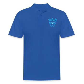 DAD in Blau mit viel Herz und Liebe. - Männer Poloshirt - Royalblau - Vorne - Kai (181cm)