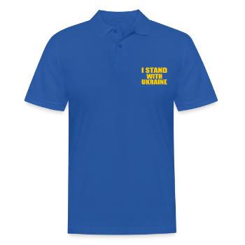 I stand with ukraine - Polo Homme - bleu royal - Devant - Kai (181cm)