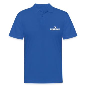 Ukraine - Männer Poloshirt - Royalblau - Vorne - Kai (181cm)