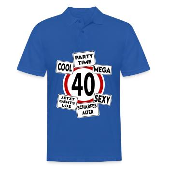 Geburtstag 40 Mega Cool Sexy Party Stark - Männer Poloshirt - Royalblau - Vorne - Kai (181cm)