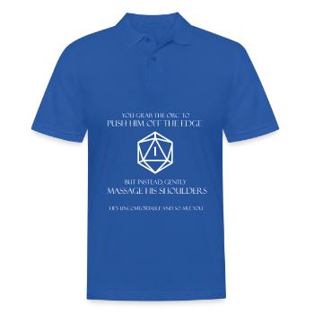 Jeu de rôle Jeu de société Orc Massage Cube D20 - Polo Homme - bleu royal - Devant - Kai (181cm)