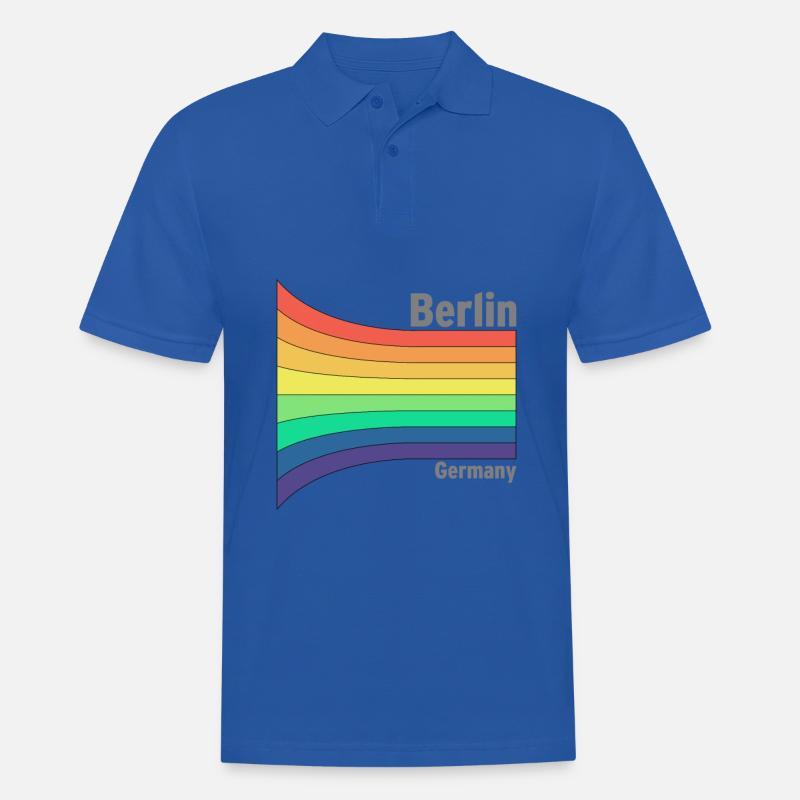 Berlin Regenbogen Stolz Souvenir Mitbringsel - Männer Poloshirt - Royalblau