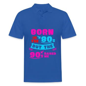 Born In The 80s Raised By The 90s - Männer Poloshirt - Royalblau - Vorne - Kai (181cm)