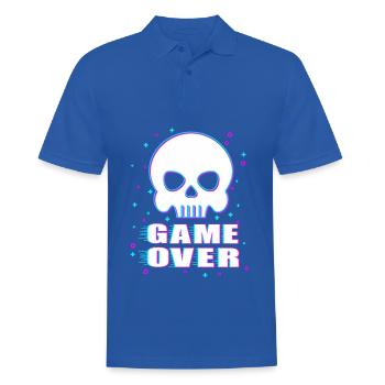 Game Over Gamer Gamer Skull - Polo Homme - bleu royal - Devant - Kai (181cm)