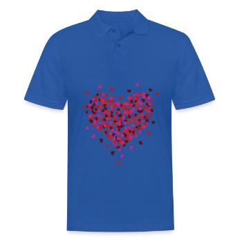 Valentinstag Kleine Herzen Sprühdose - Männer Poloshirt - Royalblau - Vorne - Kai (181cm)