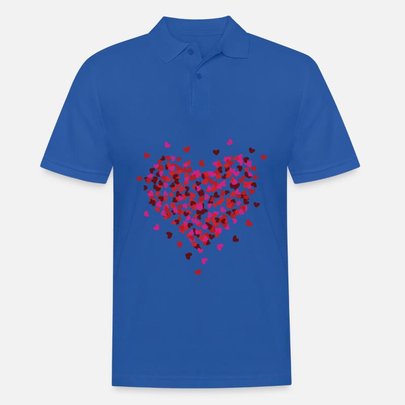 Saint-Valentin petits coeurs bombe aérosol - Polo Homme - bleu royal