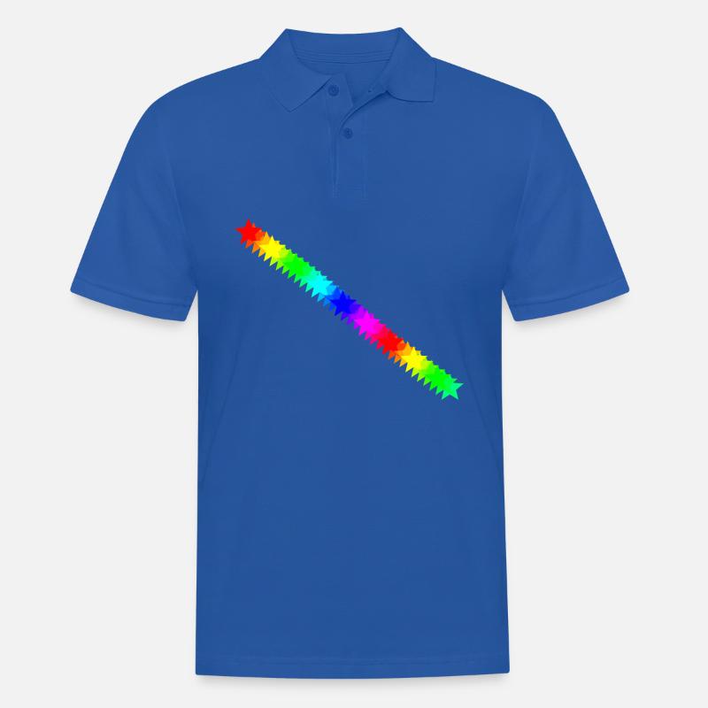 Sterne bunt Regenbogen Geschenkidee - Männer Poloshirt - Royalblau