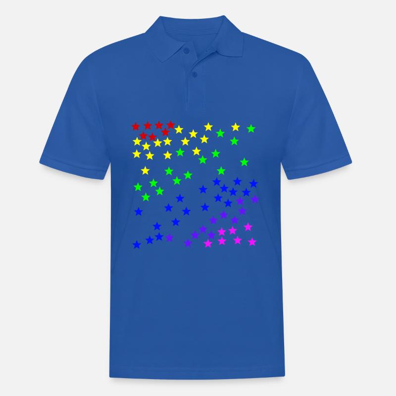 Regenbogen Sterne bunt Geschenkidee - Männer Poloshirt - Royalblau