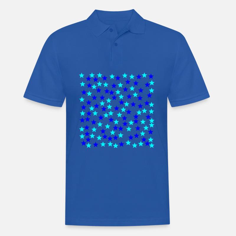 Sterne hellblau dunkelblau Geschenkidee - Männer Poloshirt - Royalblau